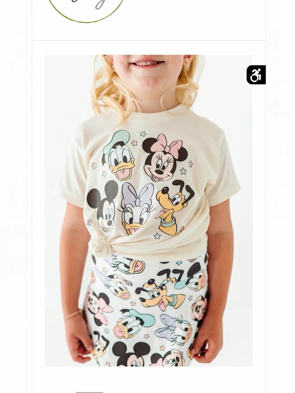 Disney Tee, Sport bra, Skirt Set - Mickey, Minnie, Donald, Daisy, Pluto